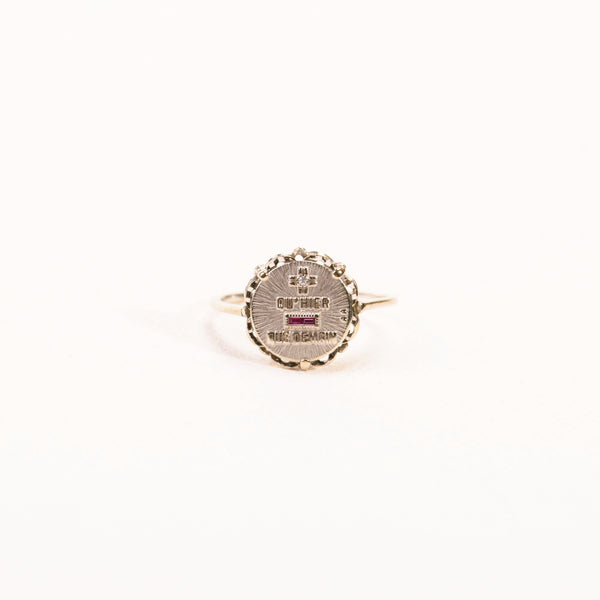 Bague AUGIS "Plus qu'hier moins que demain" en or blanc
