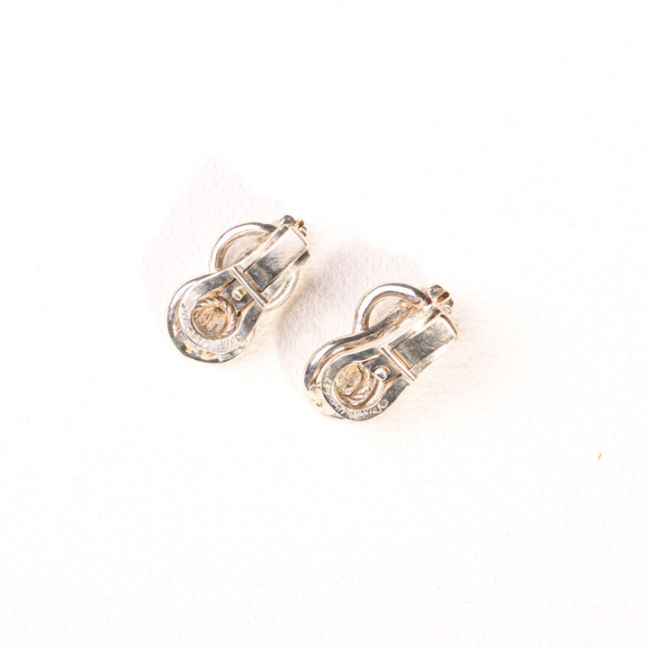 La Marquise de B-Boucles d'oreilles clips ZOLOTAS en argent et or-zoom système fermeture