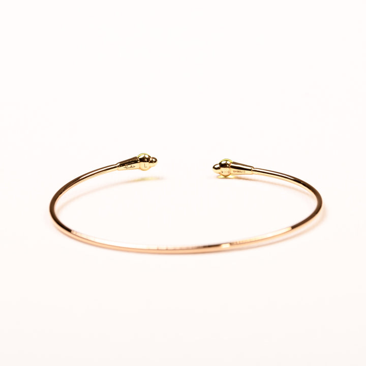 La Marquise de B-Bracelet jonc or Pomellato M'ama non m'ama diamants péridots-vue intérieur avec gravure