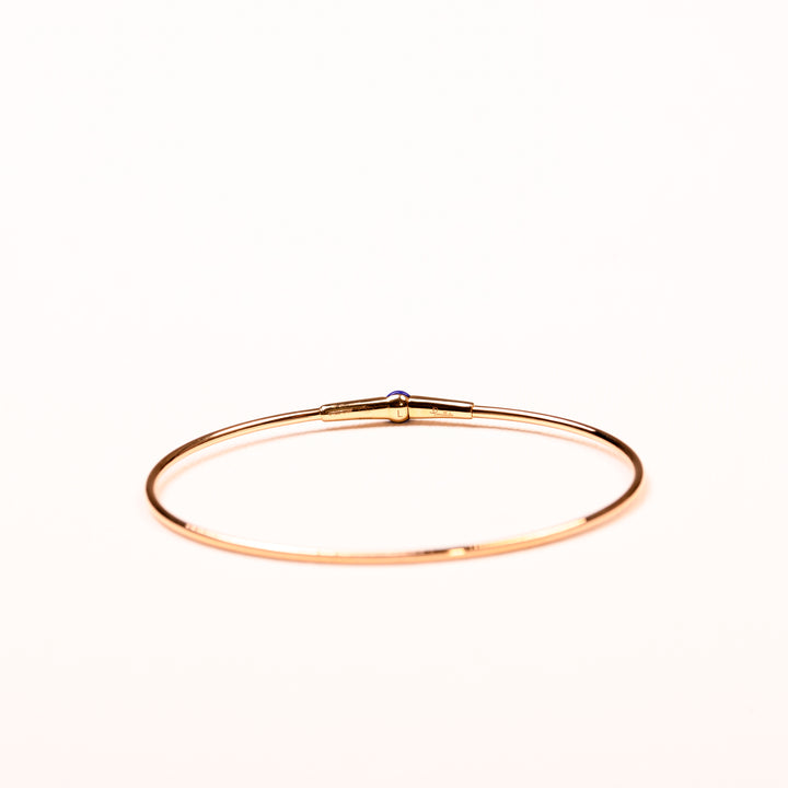 La Marquise de B-Bracelet jonc or Pomellato M'ama non m'ama lapis-lazuli saphirs-vue intérieur avec gravure