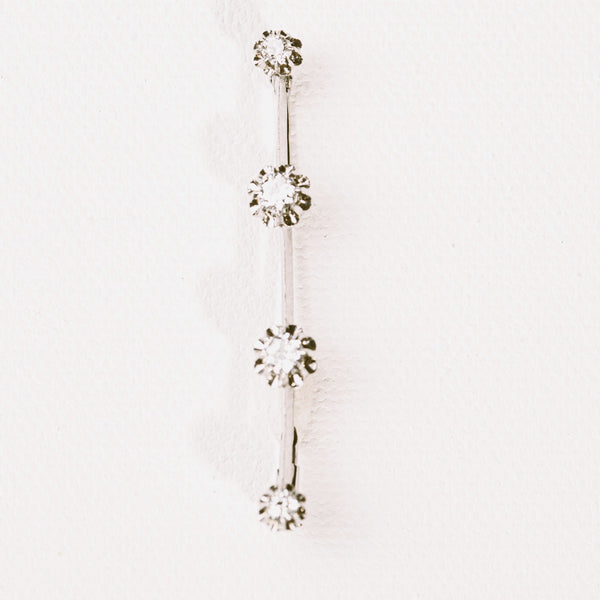 La Marquise de B-Broche barrette diamants Art Déco en platine-vue face