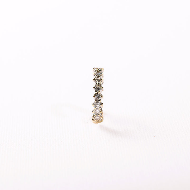 La Marquise de B-Bague alliance américaine diamants en or blanc et jaune-vue de profil zoom diamants