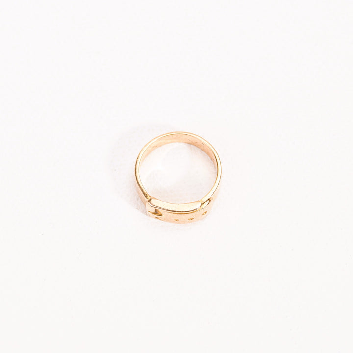 La Marquise de B-Bague jonc ceinture en or rose-vue aérienne rondeur anneau
