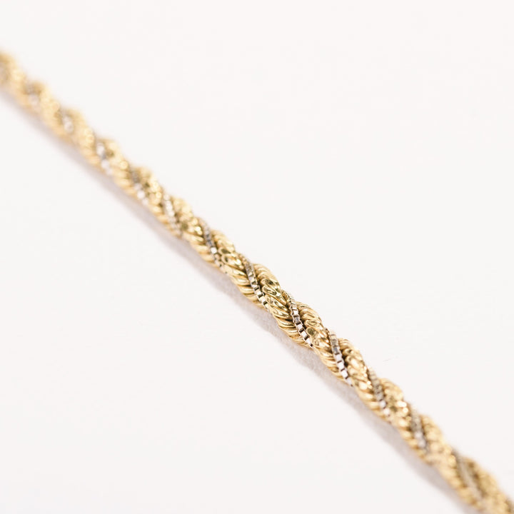 La Marquise de B – bracelet souple en or, maille corde et vénitienne, zoom sur la maille