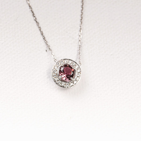 La Marquise de B-Collier chaîne et pendentif tourmaline diamants en or blanc-zoom pendentif cible