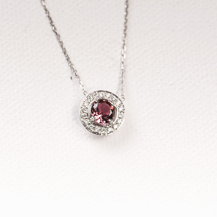 La Marquise de B-Collier chaîne et pendentif tourmaline diamants en or blanc-zoom pendentif cible