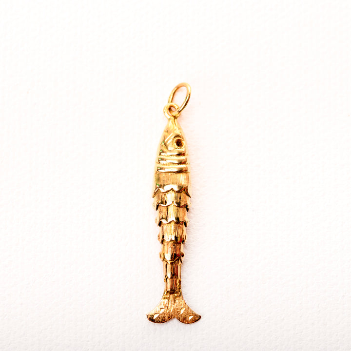 La Marquise de B-Pendentif poisson articulé en or jaune-vue de face