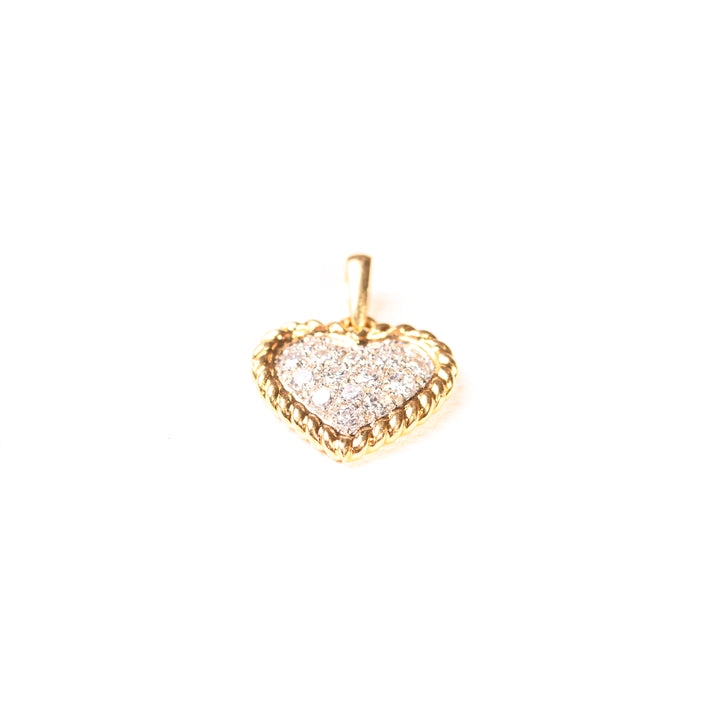 La Marquise de B-Pendentif cœur diamants VAN CLEEF & ARPELS en or et platine-zoom sur la torsade en or